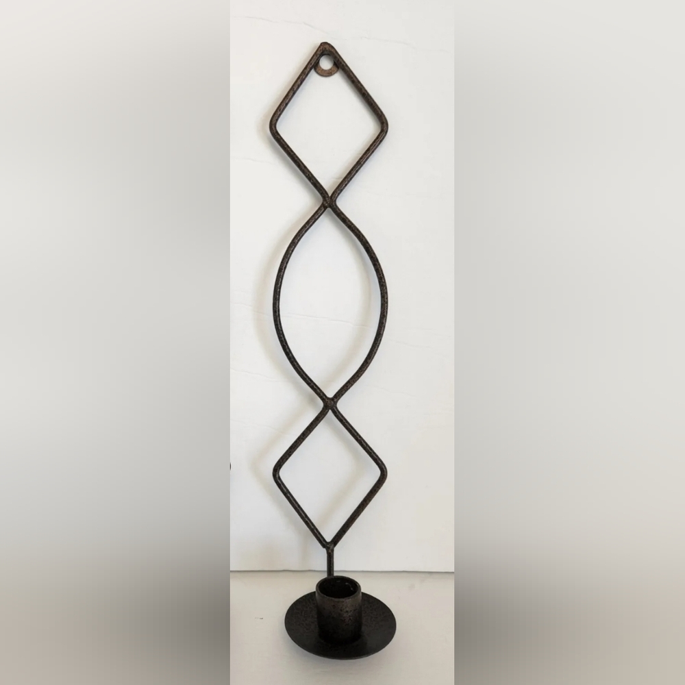 Vintage 13" Metal Scones For Taper Candles